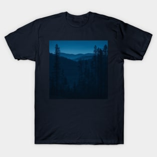 Blue Dusk Forest View #8 T-Shirt